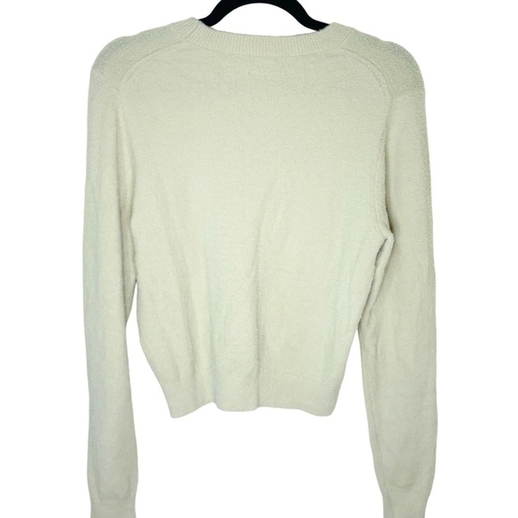 Aritzia Wilfred Hush Knit Meadow Sweater Chenille Crew Birch Cream SZ Medium - Picture 7 of 15